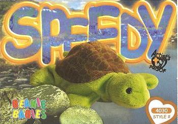 1999 Ty Beanie Babies III - Artist's Proof #138 Speedy the Turtle Front