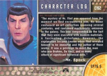 1999 SkyBox Star Trek The Original Series 3 - Character Logs #C152 EP 76:5  Requiem for Methuselah Back