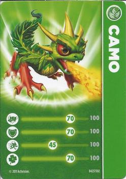 2011 Activision Skylanders Spyro's Adventure Stat Cards #NNO03 Camo Front