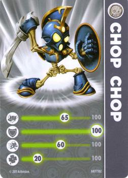 2011 Activision Skylanders Spyro's Adventure Stat Cards #NNO04 Chop Chop Front