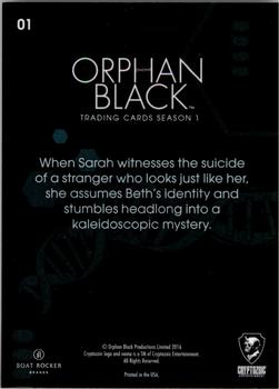2016 Cryptozoic Orphan Black Season 1 #1 Title Card Back