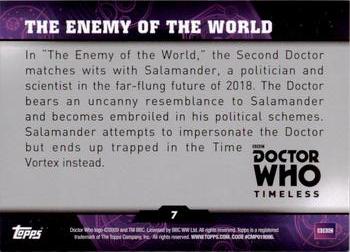 2016 Topps Doctor Who Timeless #7 The Enemy Of The World Back
