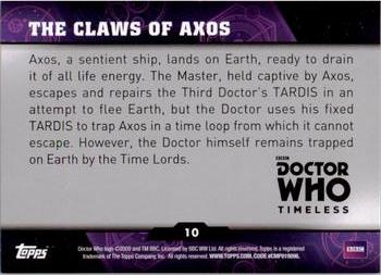 2016 Topps Doctor Who Timeless #10 The Claws of Axos Back