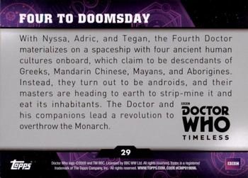 2016 Topps Doctor Who Timeless #29 Four to Doomsday Back