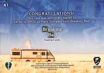 2014 Cryptozoic Breaking Bad Seasons 1 - 5 - Autographs #A1 Dean Norris Back