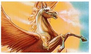 1994 Brooke Bond Creatures of Legend #1 Pegasus Front