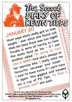 1995 Brooke Bond The Secret Diary of Kevin Tipps #January 20 Mum's weight-watching Back