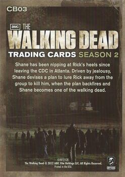 2012 Cryptozoic Walking Dead Season 2 - Character Bios #CB03 Shane Walsh Back