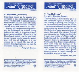 1989 Brooke Bond Discovering Our Coast (Double Cards) #7-8 Up-Helly Aa / Aberdeen Back