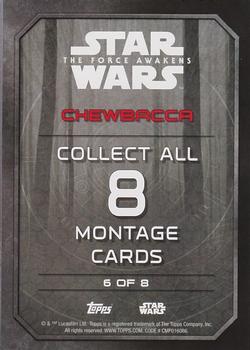 2015 Topps Star Wars: The Force Awakens - Character Montage #6 Chewbacca Back