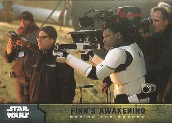 2015 Topps Star Wars: The Force Awakens - Behind The Scenes #3 Finn's Awakening Front