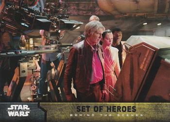 2015 Topps Star Wars: The Force Awakens - Behind The Scenes #7 Set of Heroes Front