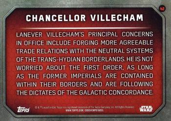 2015 Topps Star Wars: The Force Awakens - Lightsaber Purple #42 Chancellor Villecham Back