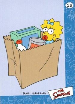 2000 Artbox The Simpsons Collectible Stickers #13 (Maggie in grocery sack) Front