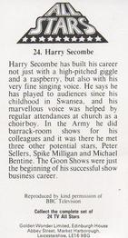 1979 Golden Wonder TV All Stars #24 Harry Secombe Back