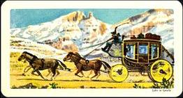 1967 Brooke Bond (Red Rose Tea) Transportation Through the Ages #6 Stage Coach Front