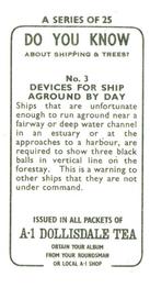 1962 A-1 Dollisdale Tea Do You Know about Shipping and Trees #3 Devices for Ship Aground by Day Back