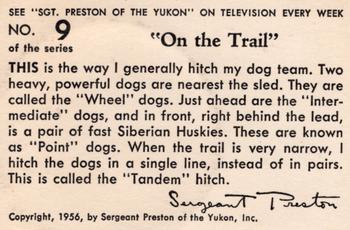 1956 Quaker Oats Sgt. Preston of the Yukon (F279-15) #9 On the Trail Back
