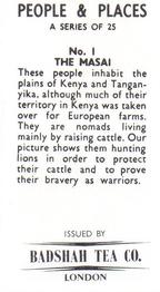 1970 Badshah Tea People & Places #1 The Masai Back