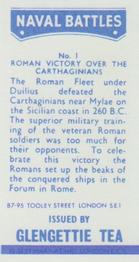 1971 Glengettie Tea Naval Battles #1 Roman Victory over the Carthaginians Back