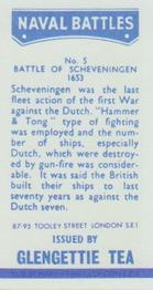 1971 Glengettie Tea Naval Battles #5 Battle of Scheveningen 1653 Back