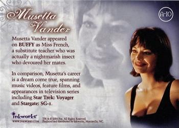 2004 Inkworks Buffy the Vampire Slayer Women of Sunnydale - Autographed Cards #A-10 Musetta Vander Back