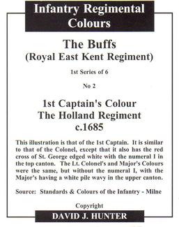 2005 Regimental Colours : The Buffs (Royal East Kent Regiment) #2 1st Captain's Colour c.1685 Back