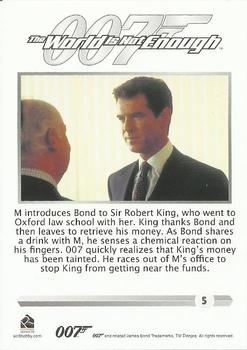 2016 Rittenhouse James Bond 007 Classics #5 M introduces Bond to Sir Robert King Back