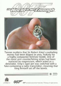 2016 Rittenhouse James Bond 007 Classics #11 Tanner explains that Sir Robert Back