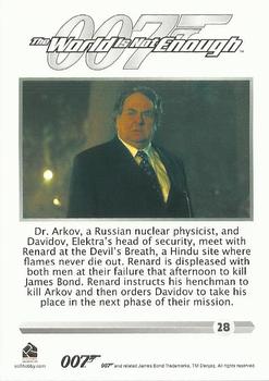 2016 Rittenhouse James Bond 007 Classics #28 Dr. Arkov, a Russian nuclear physicist Back