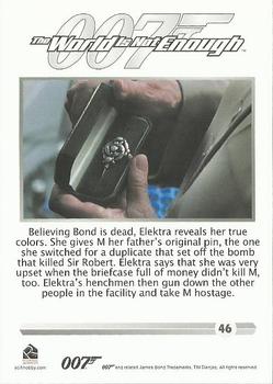 2016 Rittenhouse James Bond 007 Classics #46 Believing Bond is dead, Elektra Back