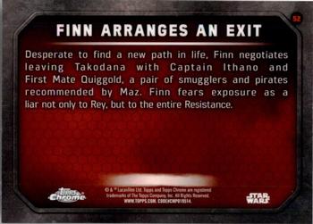 2016 Topps Chrome Star Wars The Force Awakens #52 Finn Arranges an Exit Back