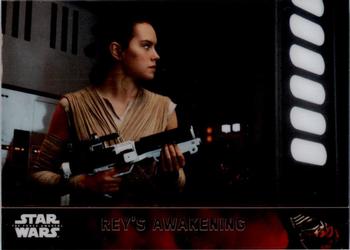 2016 Topps Chrome Star Wars The Force Awakens #81 Rey's Awakening Front