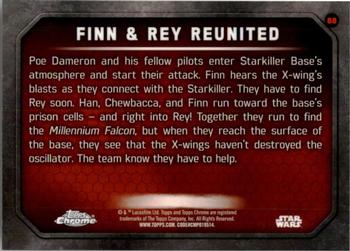 2016 Topps Chrome Star Wars The Force Awakens #88 Finn & Rey Reunited Back
