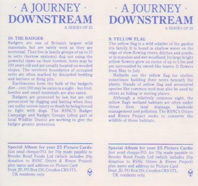 1990 Brooke Bond A Journey Downstream (Double Cards) #9-10 Yellow Flag / The Badger Back