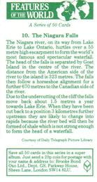 1984 Brooke Bond Features of the World #10 Niagara Falls Back