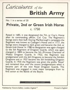 1994 Victoria Gallery Caricatures of the British Army 1st Series #1 Private, 2nd or Green Irish Horse Back