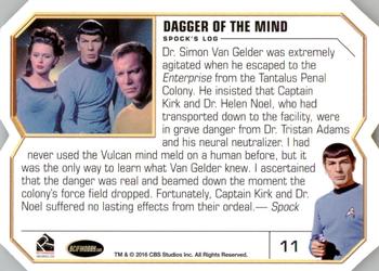2016 Rittenhouse Star Trek The Original Series 50th Anniversary #11 Dagger of the Mind Back