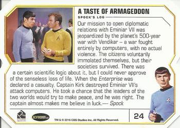 2016 Rittenhouse Star Trek The Original Series 50th Anniversary #24 A Taste of Armageddon Back