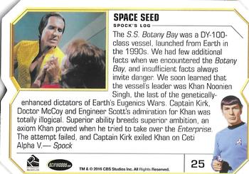 2016 Rittenhouse Star Trek The Original Series 50th Anniversary #25 Space Seed Back
