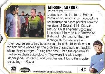 2016 Rittenhouse Star Trek The Original Series 50th Anniversary #40 Mirror, Mirror Back