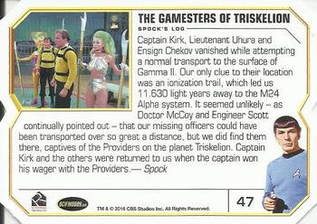 2016 Rittenhouse Star Trek The Original Series 50th Anniversary #47 The Gamesters of Triskelion Back