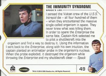 2016 Rittenhouse Star Trek The Original Series 50th Anniversary #49 The Immunity Syndrome Back