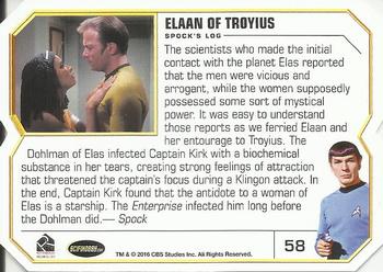 2016 Rittenhouse Star Trek The Original Series 50th Anniversary #58 Elaan of Troyius Back
