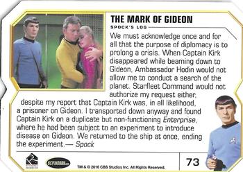 2016 Rittenhouse Star Trek The Original Series 50th Anniversary #73 The Mark of Gideon Back