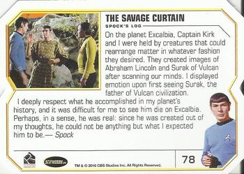 2016 Rittenhouse Star Trek The Original Series 50th Anniversary #78 The Savage Curtain Back