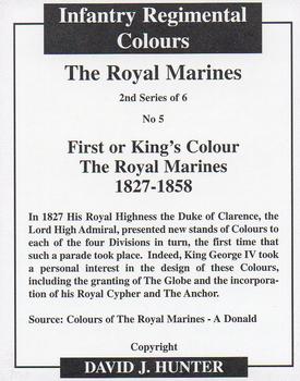 2008 Regimental Colours : The Royal Marines 2nd Series #5 First or King's Colour 1827-1858 Back