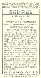 1936 Wills's Railway Engines #8 Partially-Streamlined Loco. 