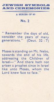 1961 Jewish Symbols and Ceremonies Part 1 #2 Moses on Mt. Nebo Back