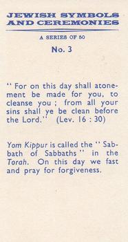 1961 Jewish Symbols and Ceremonies Part 1 #3 Yom Kippur Back